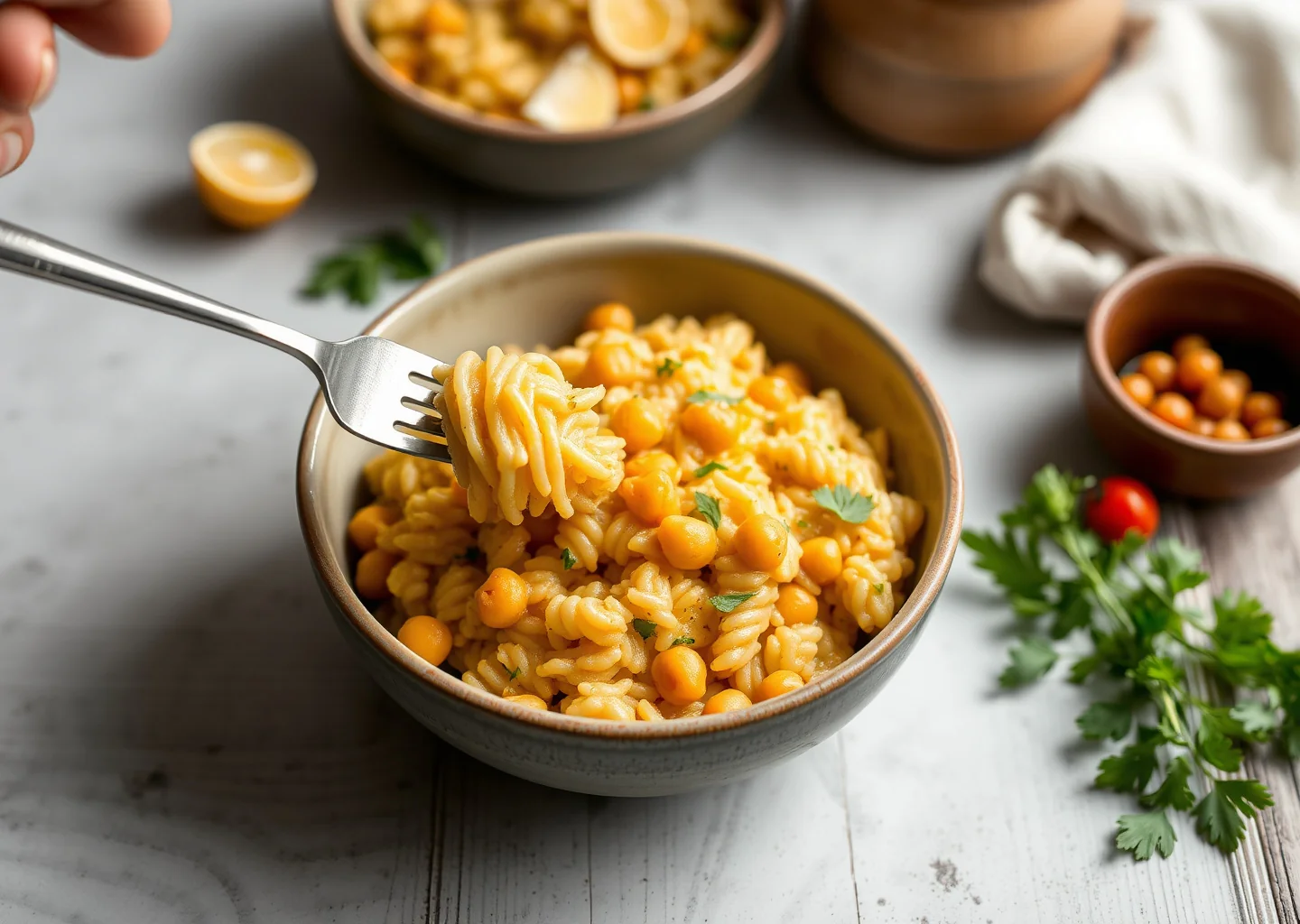 Saffron Chickpea Risotto