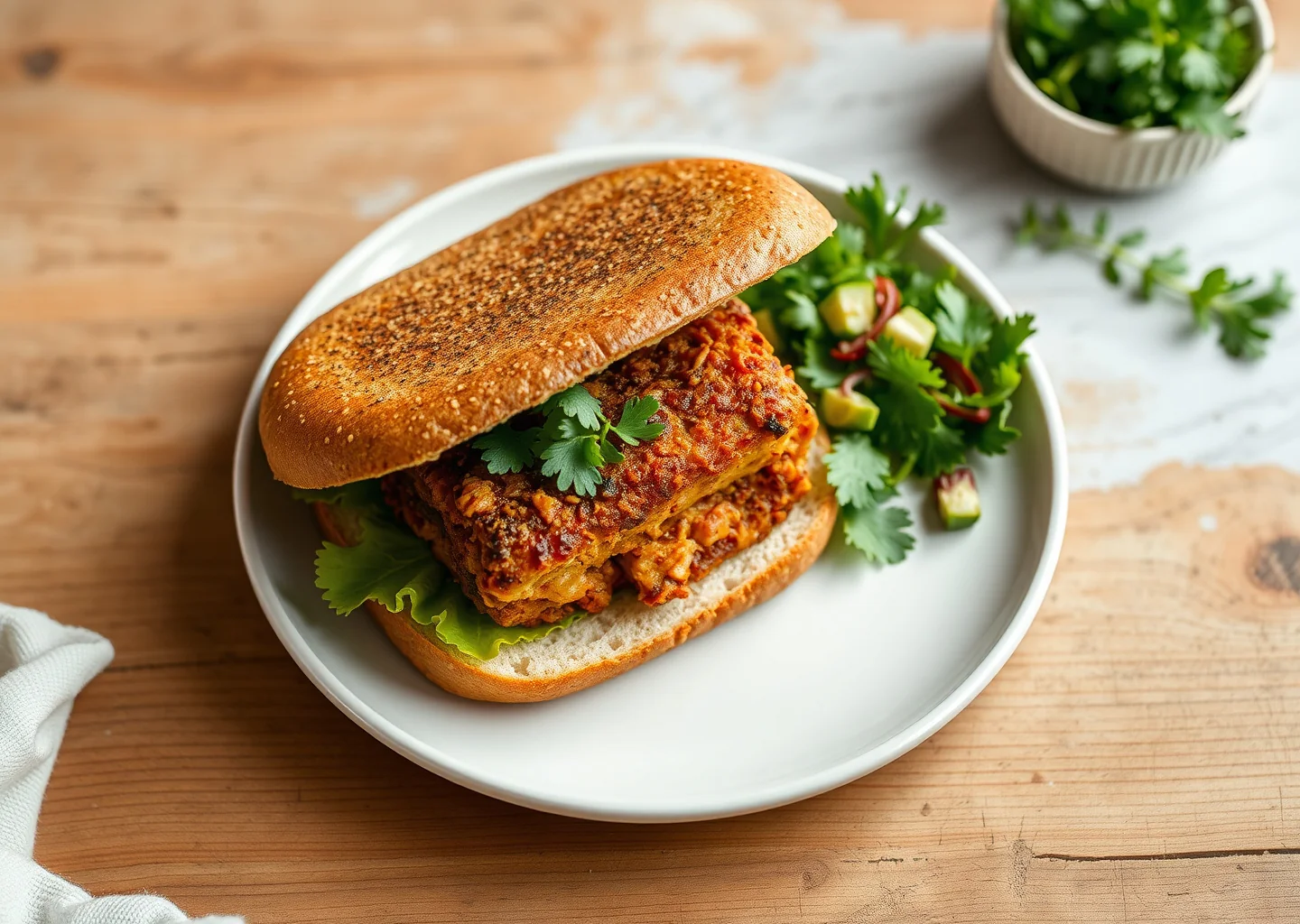 Crispy Tempeh Sandwich