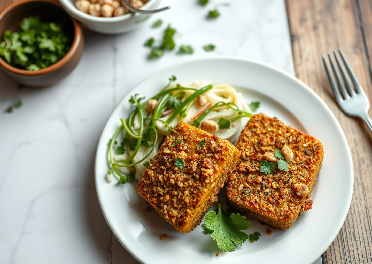 Hazelnut-Crusted Tofu Steaks