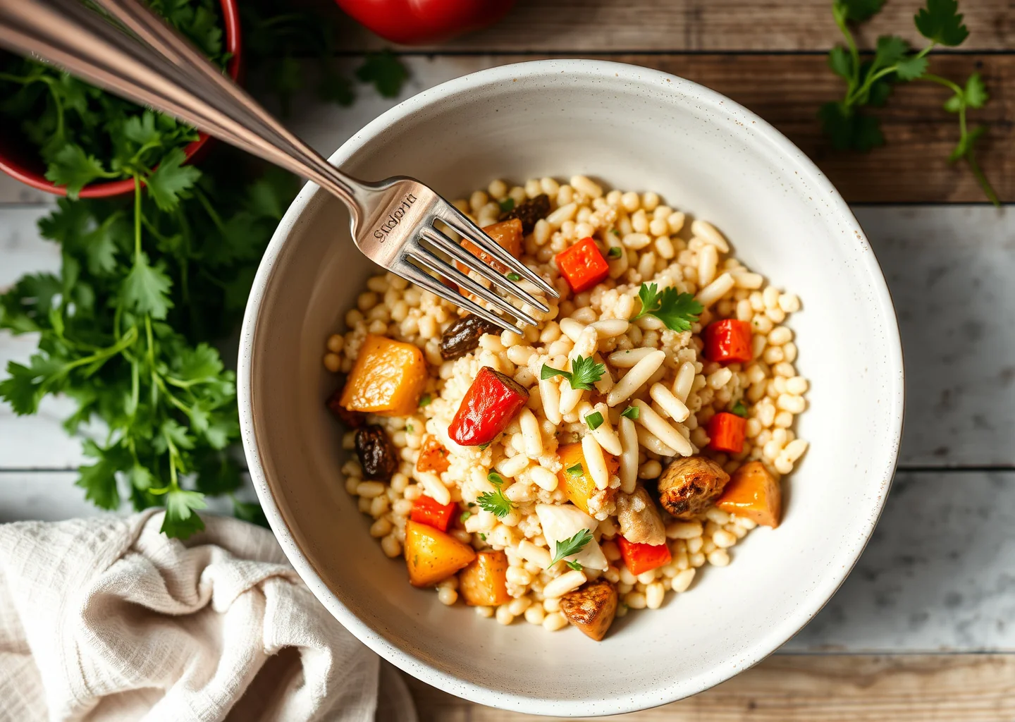 Pearl Couscous with Roasted Vegetables
