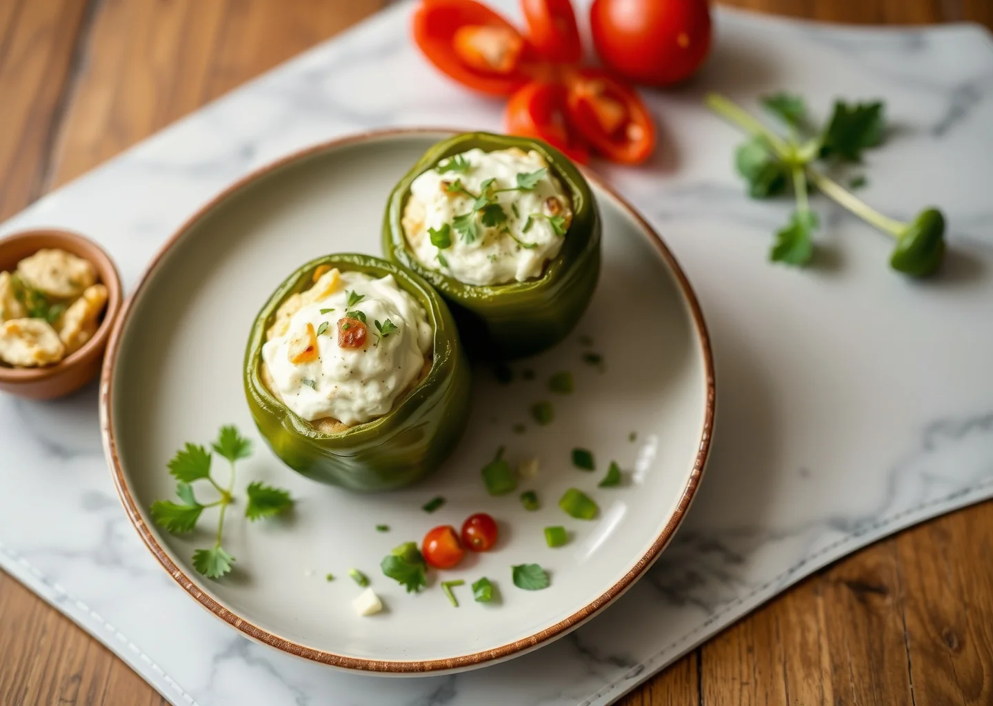 Cashew Ricotta Stuffed Peppers