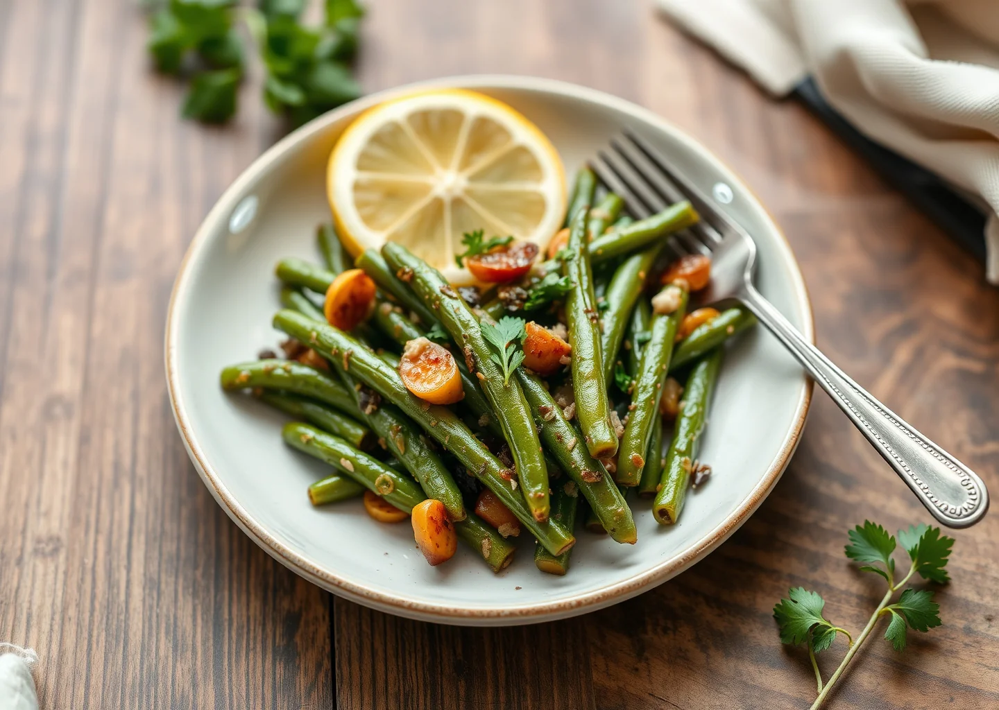 Charred Lemon Green Beans