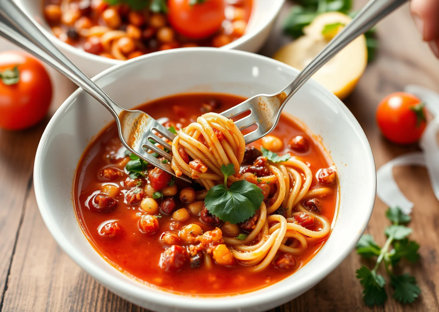 Smoky Tomato and Bean Pasta Soup