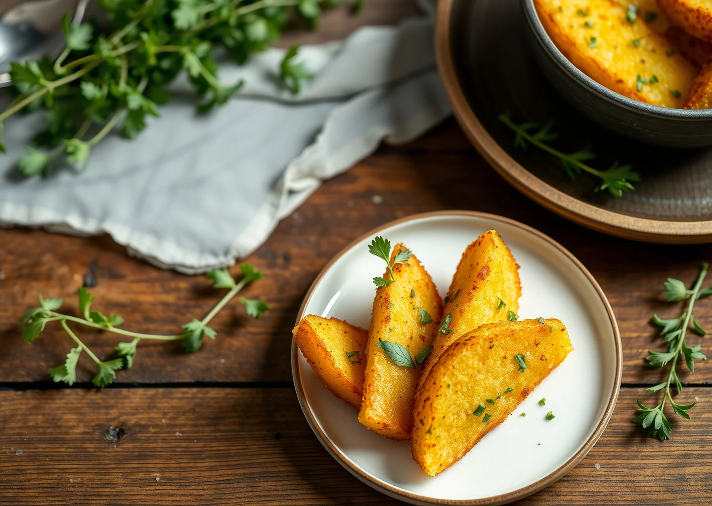 Crispy Polenta Wedges
