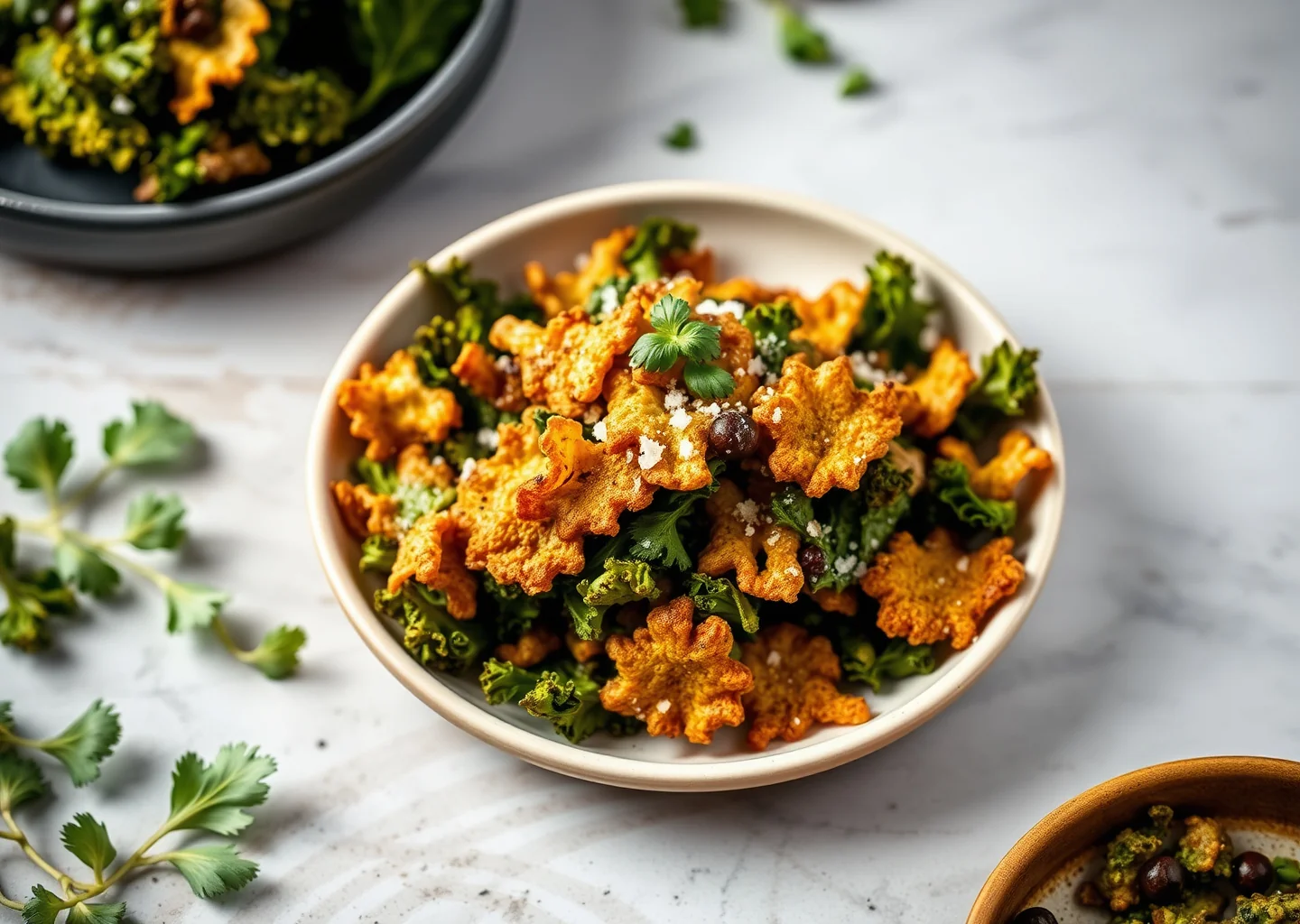 Crispy Kale Chips with Sea Salt