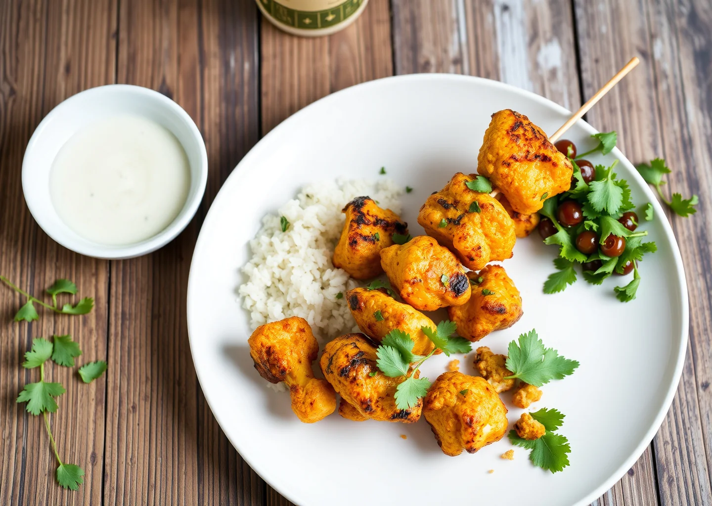 Cauliflower Tikka Skewers