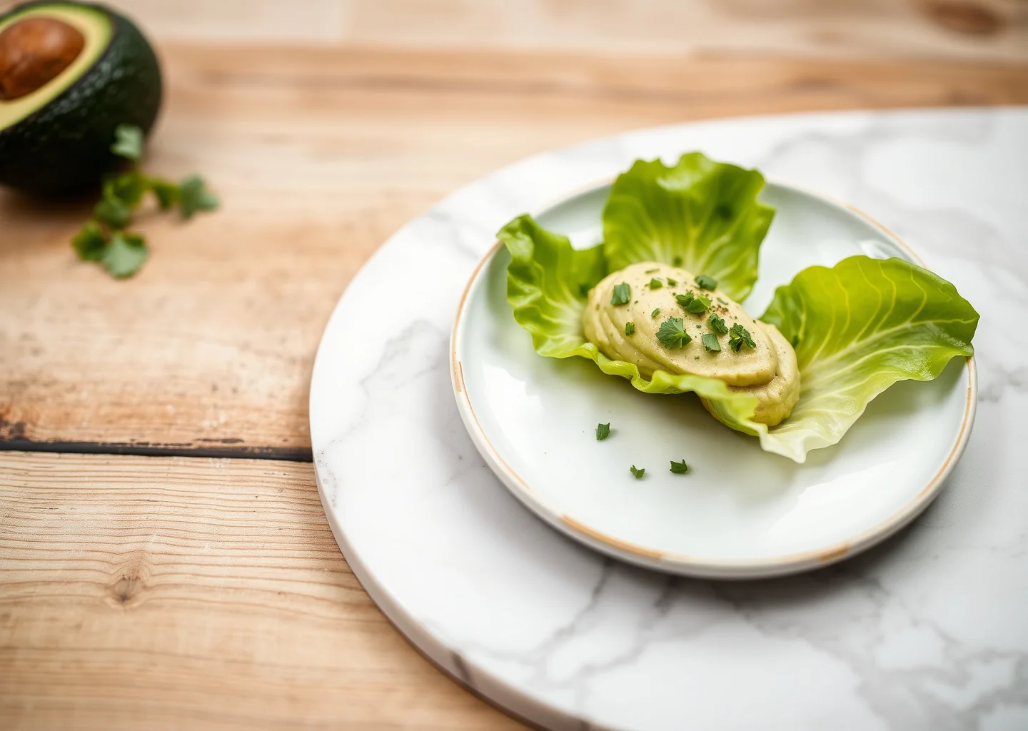 Avocado Hummus Lettuce Boats