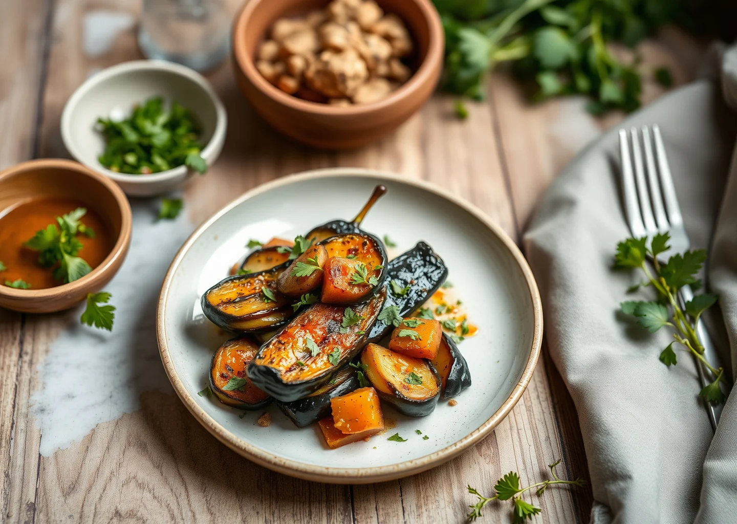 Miso Roasted Aubergine